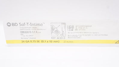 BD 383313 Saf-T-Intima Safety System with Y Adapter 24Ga x 0.75inch 22mL/min